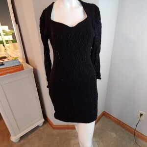 Womens 12 Niki Livas dress long sleeve‎ black
